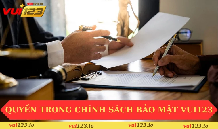 Chính sách bảo mật VUI123 3 Quyền của người dùng trong chính sách bảo mật VUI123